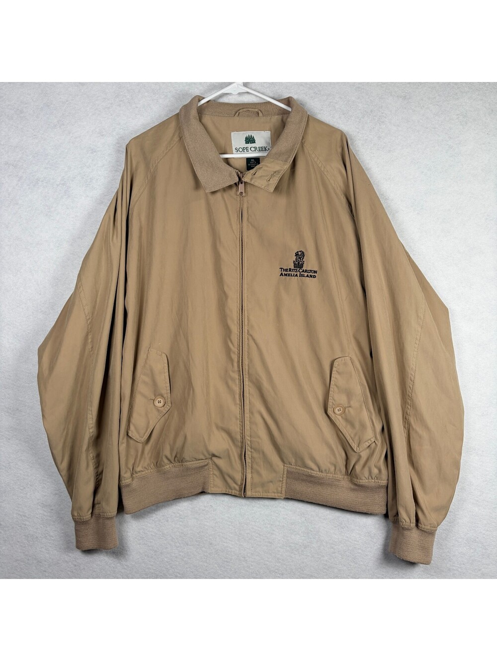 Vintage Sope Creek Beige Jacket with The Ritz-Carlton Amelia Island Embro